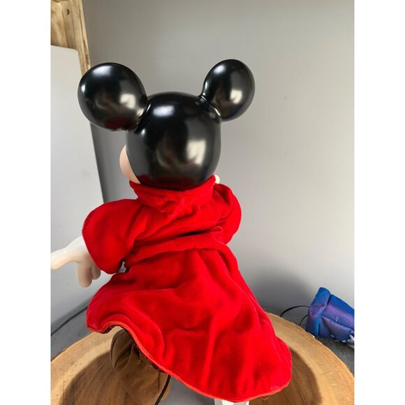 Mickey Mouse Sorcerers Apprentice Doll by Franklin Mint with Velvet Robe & Hat - Picture 8 of 11